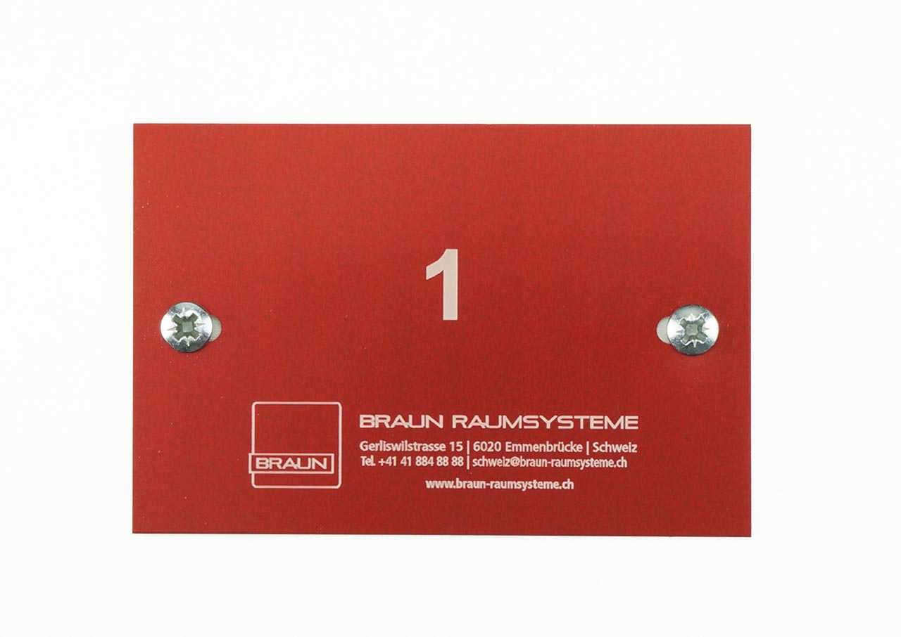 Kellertrennwände Spanplatte Nummernschild